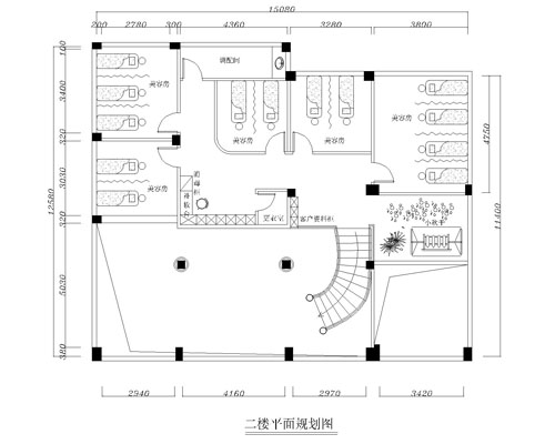 美容院設(shè)計規(guī)劃圖二樓 美容院設(shè)計規(guī)劃圖二樓